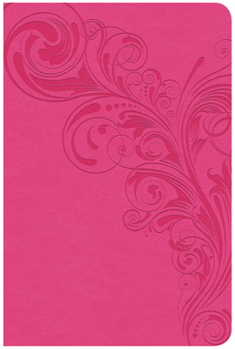 Imitation Leather CSB Compact Ultrathin Reference Bible, Pink Leathertouch Book