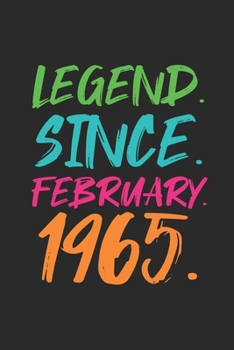 Legend Since February 1965: Happy Birthday Gift Idea for Boys And Girls - Graph Paper Notebook / Journal (6" X 9" - 5 Squares per inch - 120 Pages)