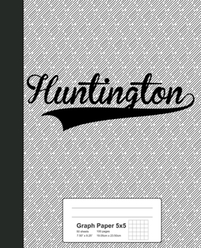 Paperback Graph Paper 5x5: HUNTINGTON Notebook Book