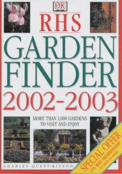 Paperback RHS Garden Finder: 2002-2003 Book