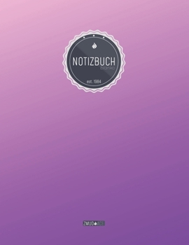 ZMUDACE Notizbuch Blanko: in DIN A4 Softcover | "ZB051 Lila" |156 leere Seiten mit persönlichem Register + Seitenzahlen | Zeichenbuch, Skizzenbuch, ... zum Selbstgestalten (German Edition)