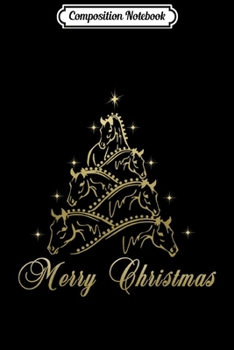Composition Notebook: Funny Horse Christmas Tree  Journal/Notebook Blank Lined Ruled 6x9 100 Pages