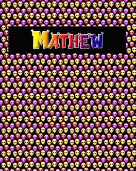 120 Page Handwriting Practice Book with Colorful Alien Cover Mathew: Primary Grades Handwriting Book