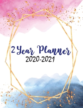 Paperback 2 Year Planner 2020-2021: Monthly Plan Ahead Calendar Appointments - Personalized Planner 24 Months Agenda Schedule Organizer - Phone Book, Birt Book