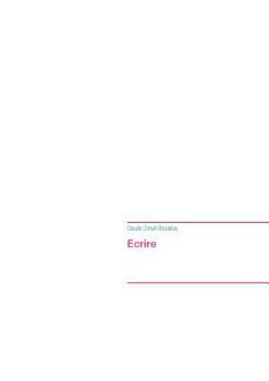 Paperback Ecrire [French] Book