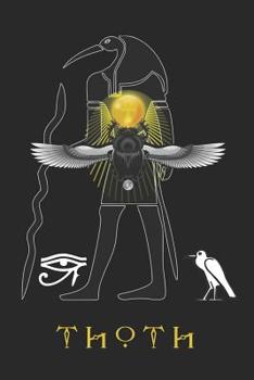 Paperback Thoth: Journal Scarab Beetles The Eye of Horus Blank Wide Ruled Line Paper Notebook Ancient Egyptian Deities Gifts Book