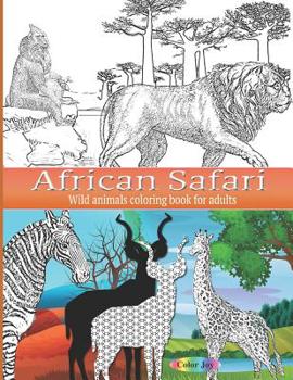 Paperback African Safari Wild animals coloring book for adults: Distressing coloring book for grown-ups Book