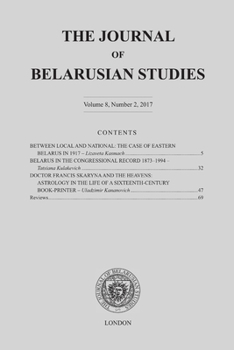 Paperback The Journal of Belarusian Studies 2017 Book