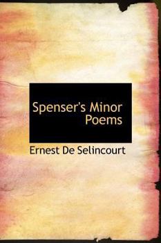 Hardcover Spenser's Minor Poems Book