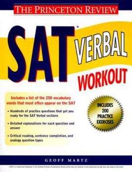 Paperback Princeton Review: SAT Verbal Workout Book