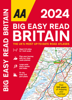 Paperback AA Big Easy Read Atlas Britain 2024 Paperback Book