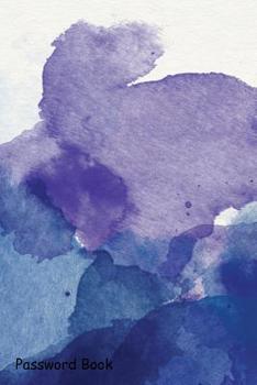 Paperback Password Book: Include Alphabetical Index With Purple Abstract Watercolor Background Book
