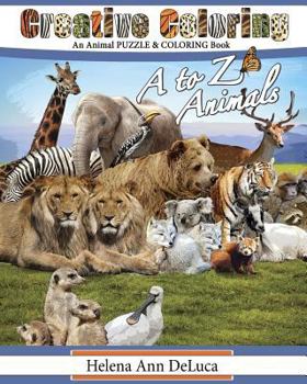 Paperback Creative Coloring: A to Z Animals: An Animal PUZZLE & COLORING Book