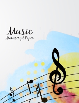 Paperback music notebook student assignment book: Music Writing Notebook, journal - Blank Sheet Music Notebook - Wide Staff Blank Manuscript Paper - 9 Staves Pe Book