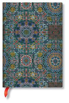 Diary Paperblanks Padma Sacred Tibetan Textiles Hardcover MIDI Lined Elastic Band Closure 144 Pg 120 GSM Book