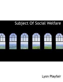 Paperback Subject of Social Welfare Book