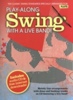 Paperback Play-along Swing with A Live Band! - Flute Book