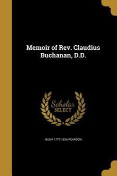Paperback Memoir of Rev. Claudius Buchanan, D.D. Book