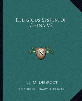 Paperback Religious System of China V2 Book