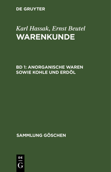 Hardcover Anorganische Waren sowie Kohle und Erdöl [German] Book
