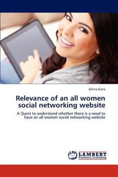 Paperback Relevance of an All Women Social Networking Website Book