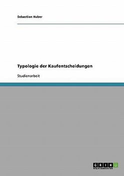 Paperback Typologie der Kaufentscheidungen [German] Book