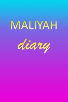 Maliyah: Journal Diary | Personalized First Name Personal Writing | Letter M Blue Purple Pink Gold Effect Cover | Daily Diaries for Journalists & ... Taking | Write about your Life & Interests