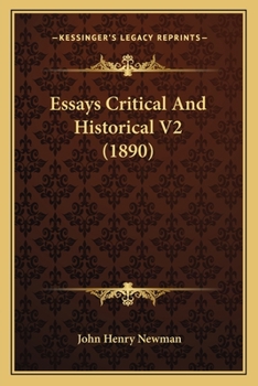Paperback Essays Critical And Historical V2 (1890) Book