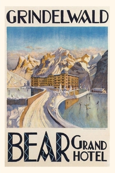 Paperback Vintage Journal Grindelwald Bear Grand Hotel Book