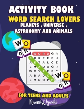 Paperback Activity Book Word Search Lovers Planets, Universe, Astronomy and Animals: English Version Large Print Word Search [Large Print] Book