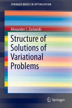 Paperback Structure of Solutions of Variational Problems Book