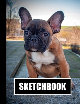 Sketchbook: Dog Cover Design | White Paper | 120 Blank Unlined Pages | 8.5" X 11" | Matte Finished Soft Cover