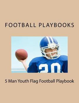 Paperback 5 Man Youth Flag Football Playbook Book