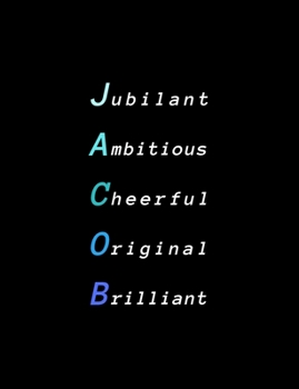 Jacob: Inspiring composition notebook gift for boy, son or man | Name personalized present | Elegant wide ruled paper | Standard size perfect for school, college or university