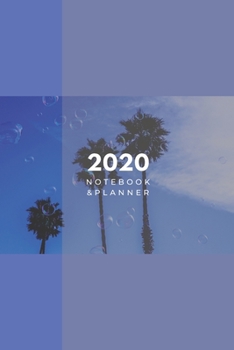 2020 Lined Notebook & Planner, Soft Cover 6x9 College Ruled, Blue