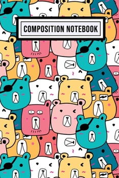 Bear Wide Ruled Composition Notebook: Bear Blank College Ruled Composition Notebook | 110 Pages | Pocket Size 6x9