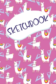 Paperback Sketchbook: Cute Llama Sketchbook for Adorable Animal Sketching & Cartoon Book