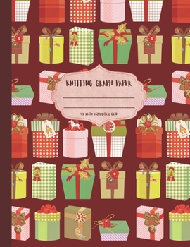 Knitting Graph Paper: Cute xmas themed knitter's graph notebook 4:5 asymmetric ratio grid. Large format 8.5x11 size book.