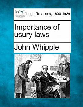 Paperback Importance of Usury Laws Book