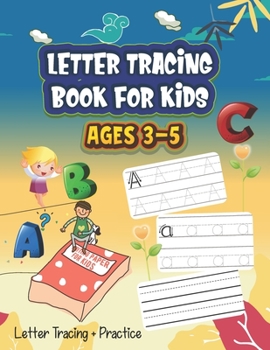 Paperback Letter Tracing Book for Kids Ages 3-5: Both Uppercase and Lowercase Letters. [Large Print] Book