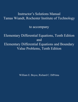 Paperback Instructor's Solution Manual to Accompany Elementary Differential Equations and Elementary Differential Equations W/ Boundary Value Problems Book