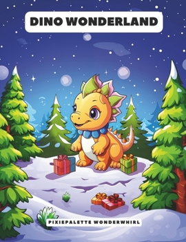 Paperback Dino Wonderland: A Christmas Coloring Adventure for Kids: Festive Fun with Cute Dinosaurs in Holiday Scenes Book