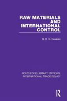 Paperback Raw Materials and International Control Book