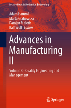 Paperback Advances in Manufacturing II: Volume 3 - Quality Engineering and Management Book