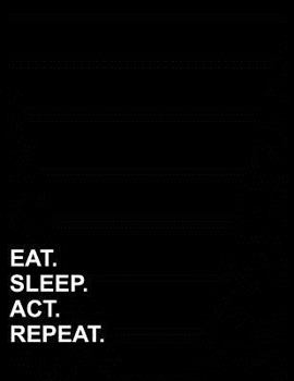 Paperback Eat Sleep ACT Repeat: Polar Graph Paper Notebook - 1/2 Inch Centered Technical Sketchbook Book