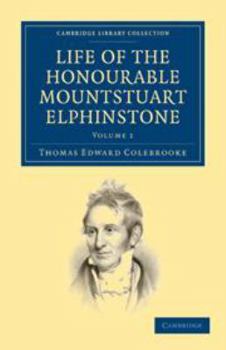 Printed Access Code Life of the Honourable Mountstuart Elphinstone: Volume 1 Book