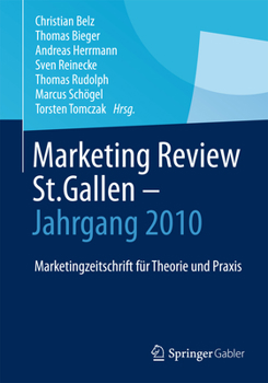 Hardcover Marketing Review St. Gallen - Jahrgang 2010: Marketingfachzeitschrift Für Theorie Und PRAXIS [German] Book