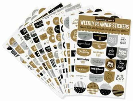 Paperback Planner Stickers Blk/Gold Book