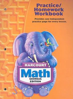 Paperback Georgia Harcourt Math: Practice/Homework Workbook Book