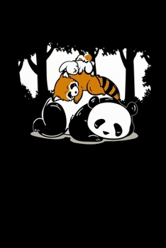 Paperback Notebook: Panda Koala bear sleeping hare lazy couch Gift 120 Pages, 6x9 Inches, Lined / Ruled Book